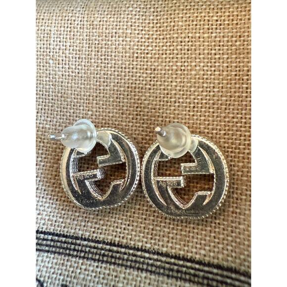 Gucci GG Interlocking 925 Sterling Silver Earrings*Full Inclusion*Dustbag/Box - Picture 5 of 7